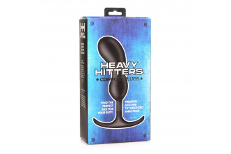 Черный массажер простаты с утяжелителями Premium Silicone Weighted Prostate Plug Large - 18,8 см.