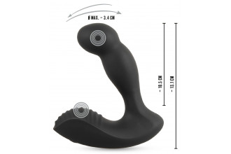 Черный вибростимулятор простаты RC Prostate Massager - 13,1 см.