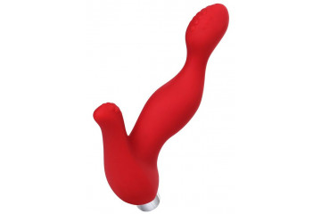 Красный силиконовый вибростимулятор простаты Proman - 12,5 см.
