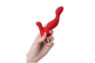 Красный силиконовый вибростимулятор простаты Proman - 12,5 см.