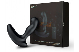 Черный вибромассажер простаты и промежности Nexus Ride - 14 см.
