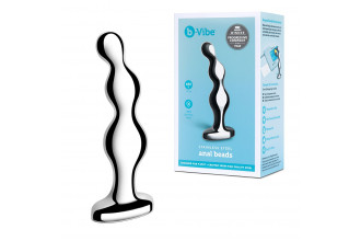 Стальной анальный фаллоимитатор для простаты Stainless Steel Anal Beads - 13 см.