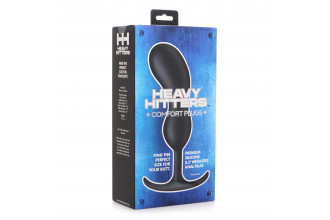 Черный массажер простаты с утяжелителями Premium Silicone Weighted Prostate Plug XL - 20,8 см.