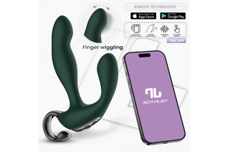 Зеленый вибромассажёр простаты Greeny - 12,8 см.