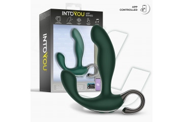 Зеленый вибромассажёр простаты Greeny - 12,8 см.