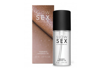 Съедобное cогревающее массажное масло Slow Sex - 50 мл.