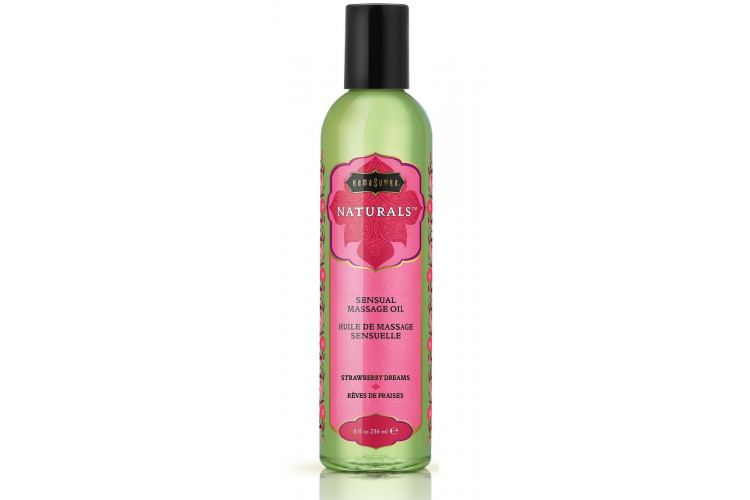 Массажное масло Naturals Strawberry Dreams с ароматом клубники - 236 мл.