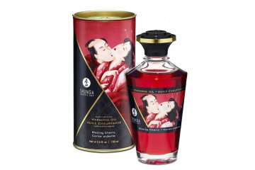 Массажное интимное масло с ароматом вишни - 100 мл.