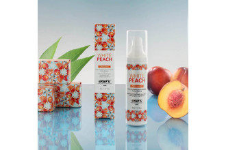 Разогревающее массажное масло Gourmet White Peach Organic с органическими ингредиентами - 50 мл.