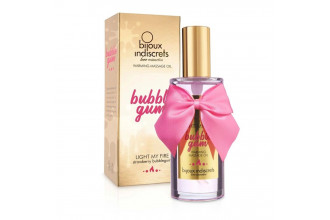 Разогревающее массажное масло Light My Fire Bubble Gum с ароматом бабл-гам - 100 мл.