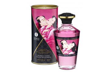 Массажное интимное масло с ароматом малины - 100 мл.