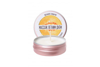 Массажная свеча «Массаж летним днём» с ароматом дыни - 30 мл.