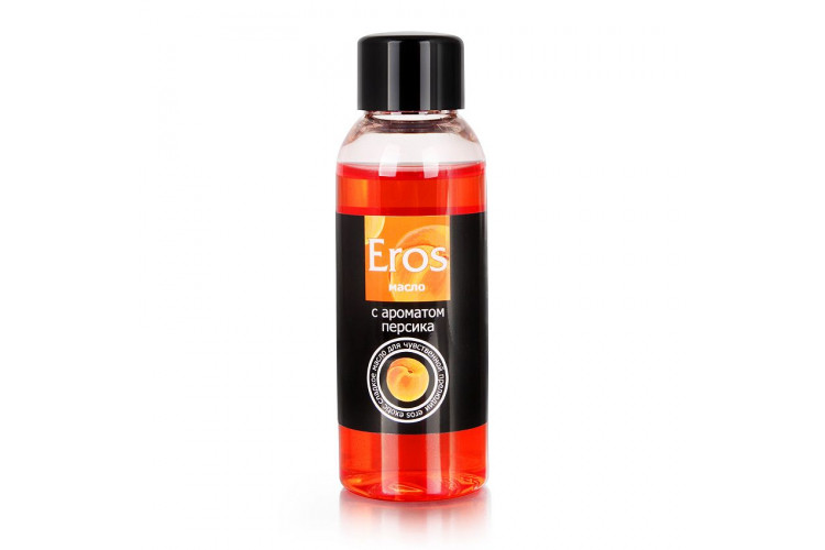 Массажное масло Eros exotic с ароматом персика - 50 мл.