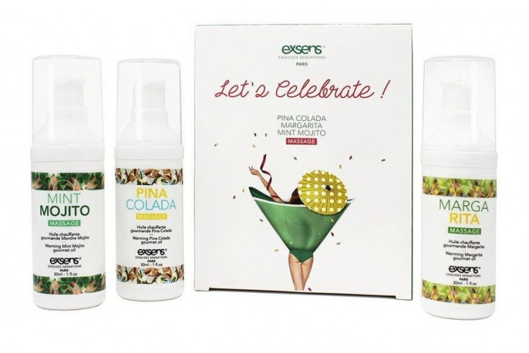 Подарочный набор разогревающих массажных масел Lets Celebrate (3х30 мл.) Подарочный набор разогревающих массажных масел Lets Celebrate (3х30 мл.)