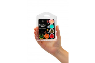 Набор из 6 шариков с массажными маслами Secret Play Barazilian Balls