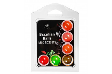 Набор из 6 шариков с ароматизированными массажными маслами Brazilian Balls