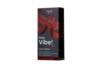 Разогревающий гель для массажа ORGIE Sexy Vibe Hot с эффектом вибрации - 15 мл.