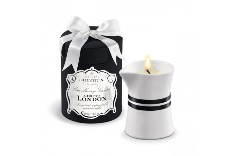 Массажное масло в виде большой свечи Petits Joujoux London с ароматом ревеня, амбры и чёрной смородины
