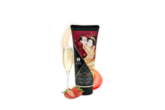 Массажный крем для тела с ароматом клубники и шампанского Sparkling Strawberry Wine - 200 мл.