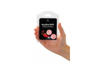 Набор из 2 шариков с массажным маслом Brazilian Balls с тройным эффектом Набор из 2 шариков с массажным маслом Brazilian Balls с тройным эффектом