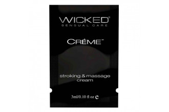 Крем для массажа и мастурбации Wicked Stroking and Massage Creme - 3 мл.
