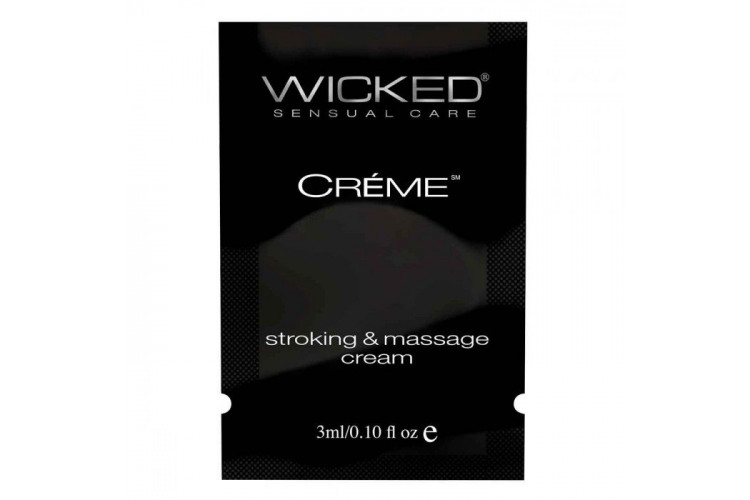 Крем для массажа и мастурбации Wicked Stroking and Massage Creme - 3 мл.