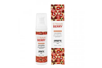 Разогревающее массажное масло с ароматом клубники Gourmet Strawberry - 50 мл.