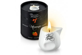 Массажная свеча с ароматом клубники Bougie de Massage Gourmande Fraise - 80 мл.