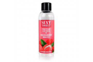Массажное масло Sexy Sweet Nectar Lychee с феромонами и ароматом личи - 75 мл.