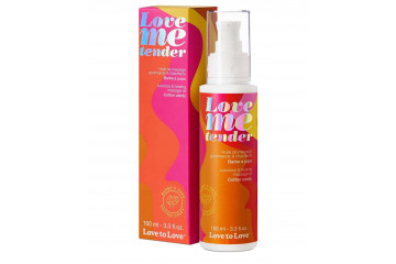 Съедобное согревающее массажное масло Love Me Tender Cotton Candy с ароматом сладкой ваты - 100 мл.