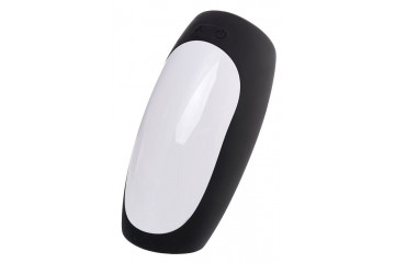 Черно-белый перезаряжаемый мастурбатор Erotist Hailstorm