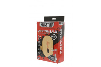 Мастурбатор-вагина с вибрацией и выносным пультом управления REALSTUFF SMOOTH & BALD