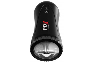 Черный автоматический мастурбатор-ротик Moto Stroker