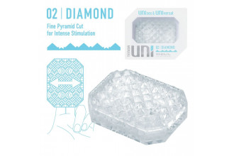 Прозрачный мастурбатор-стимулятор Tenga Uni Diamond