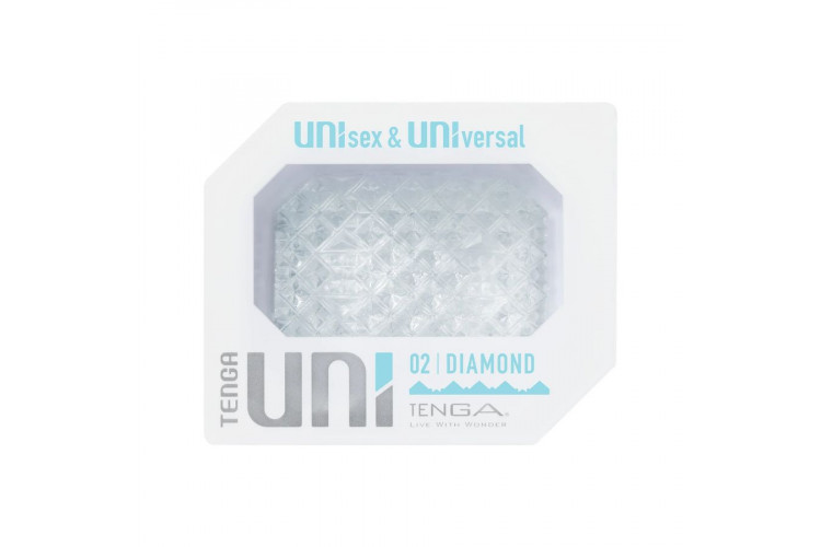 Прозрачный мастурбатор-стимулятор Tenga Uni Diamond