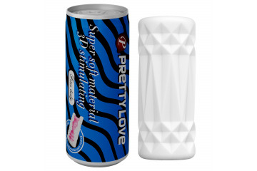 Белый компактный мастурбатор Fine Lady в упаковке-банке