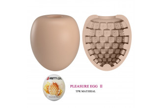 Бежевый мастурбатор-яйцо Pleasure Egg II