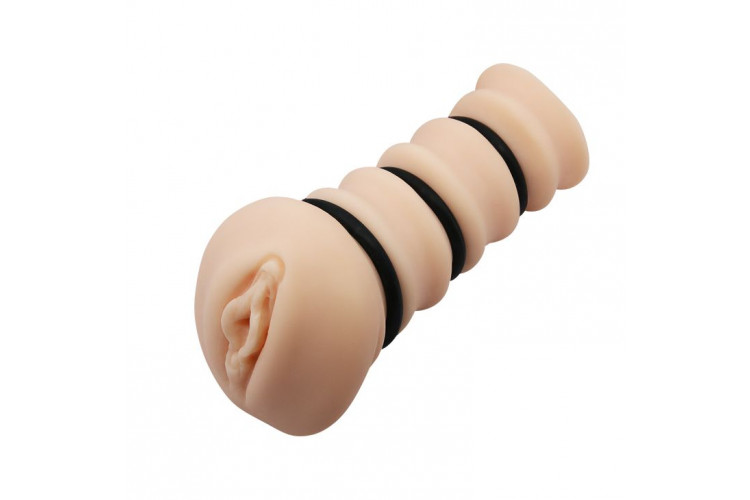 Мастурбатор-вагина с утягивающими кольцами Rossi Flesh 3D