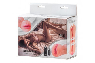 Двусторонний мастурбатор с вибропулей Satisfaction Babylicious