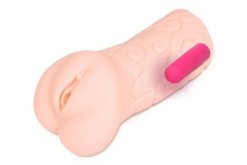 Телесный вибромастурбатор-вагина Tattoo Auto