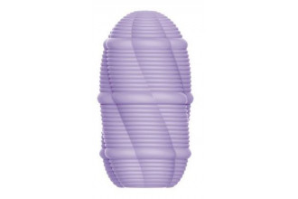 Сиреневый мастурбатор-яйцо Smooth Stripes