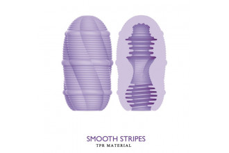 Сиреневый мастурбатор-яйцо Smooth Stripes