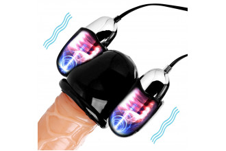 Черная стимулирующая насадка для головки полового члена Multi Speed Vibrating Penis Head Teaser