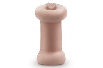 Телесный люминесцентный двусторонний мастурбатор Tasha