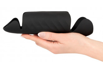 Черный вибромастурбатор с трехточечной стимуляцией Penis Trainer with 3 Point Stimulation