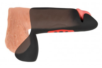 Черный вибромастурбатор с трехточечной стимуляцией Penis Trainer with 3 Point Stimulation