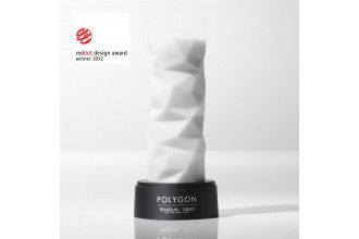 Белый 3D мастурбатор POLYGON