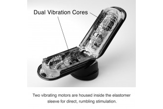 Черный мастурбатор Flip Zero с вибрацией