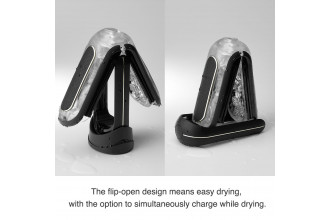 Черный мастурбатор Flip Zero с вибрацией