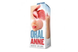 Телесный мастурбатор-ротик с язычком Oral Anne